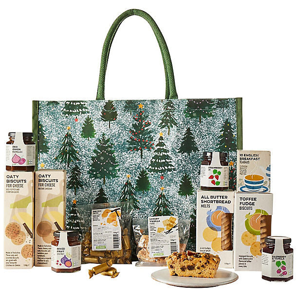 Large Winter Forest Hamper Tote