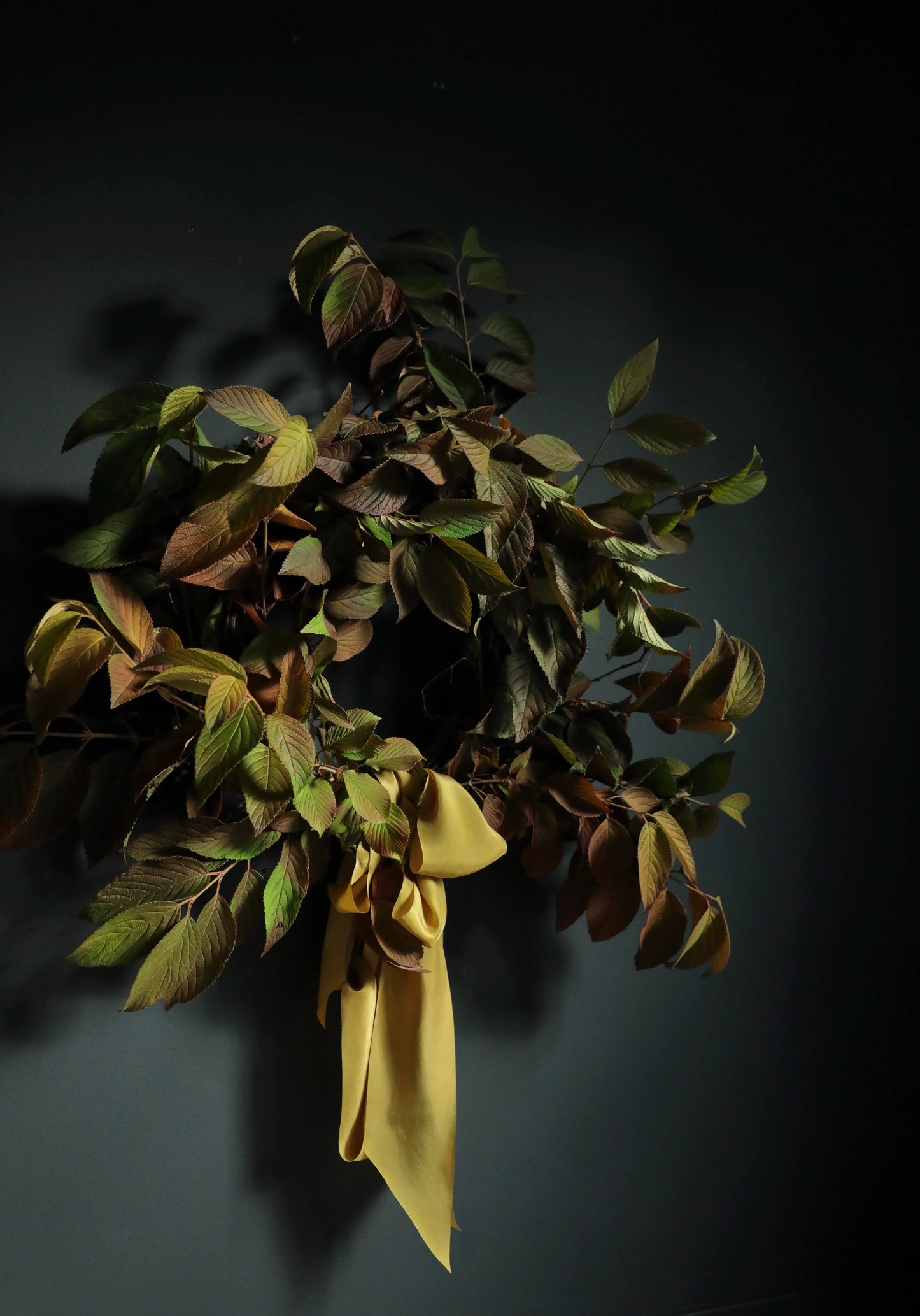 Guilded Gold Silk Ribbon Wreath