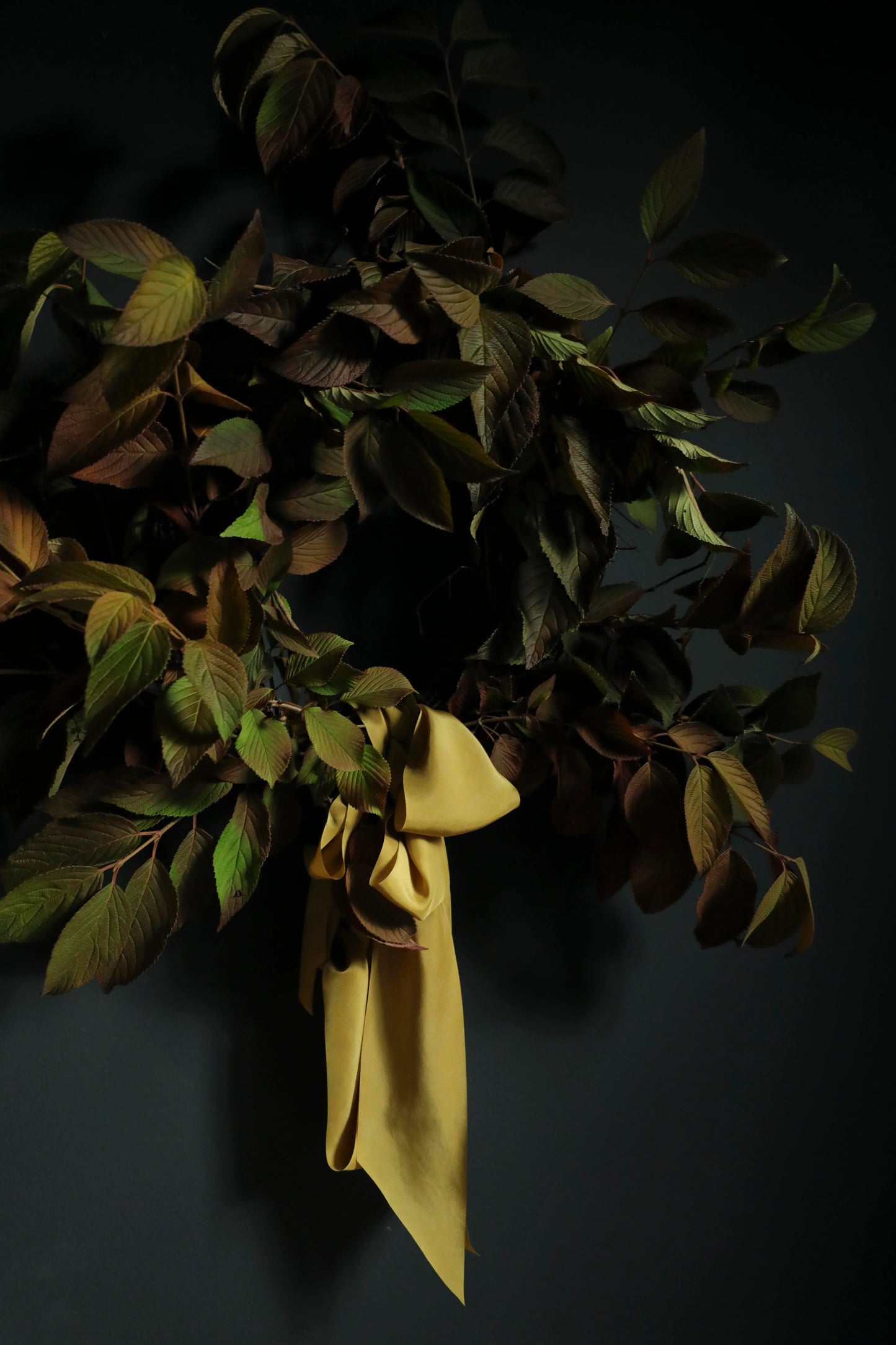 Guilded Gold Silk Ribbon Wreath