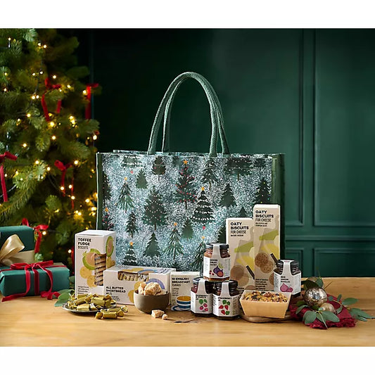 Large Winter Forest Hamper Tote